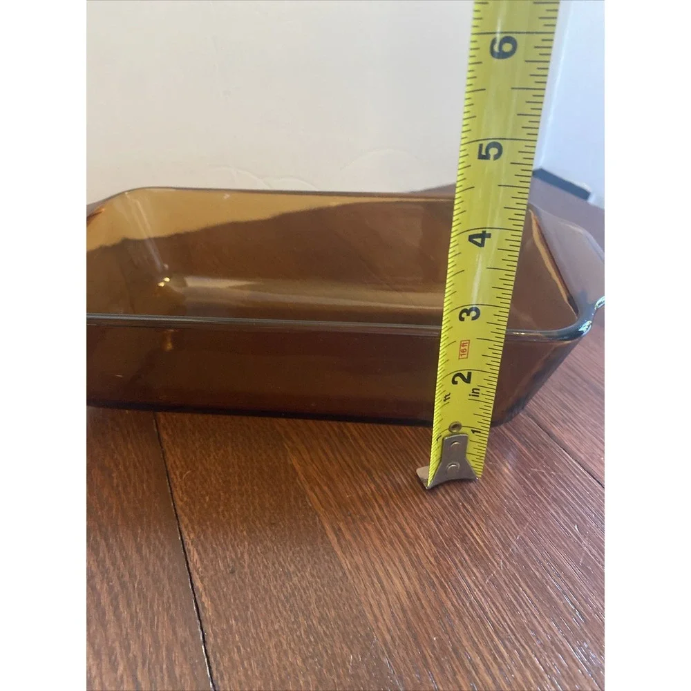 Anchor Hocking Fire King #441 Harvest‎ Amber 1 Quart  Loaf Pan Dish Vintage